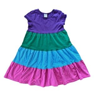 Hanna Andersson Sleeveless Rainbow Tiered Twirl Dress